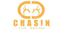 Logo with antlers and 'Chasin the Dream' text on a black background
